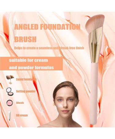 Angled Foundation Brush for Cream & Liquid Makeup | Contour Blush and Bronzer Tool for Flawless Application - Buy Online on GoSupps.com