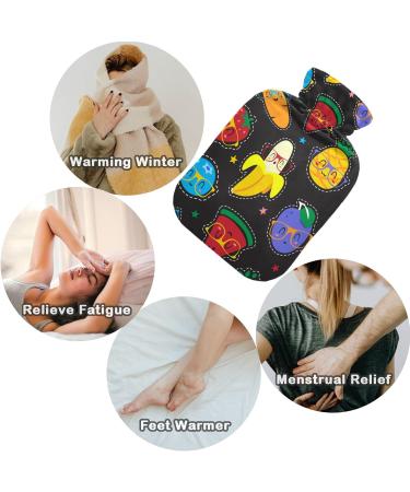 Naanle Funny Cartoon Fruits 1L Hot Water Bottle - Transparent Warm Steadl for Pain Relief & Cold Therapy - Ideal for Bed Hands & Feet - Buy Online on GoSupps.com