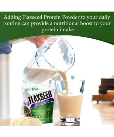 Flaxseed Protein Powder - Plant-Based Non-GMO Omega-3 Rich - Perfect for Smoothies & Baking - Gluten-Free 16 oz - Buy Online on GoSupps.com