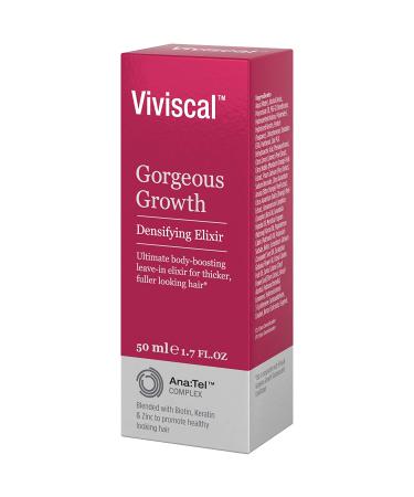 Viviscal Gorgeous Growth Densifying Leave-in Elixir 1.7 oz - Keratin, Biotin, Zinc for Thicker Fuller Hair - Ana Tel Proprietary Complex - Buy Online on GoSupps.com