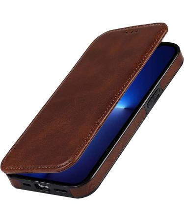 BRART Wallet Case for iPhone 13/13 Pro/13 Pro Max PU Leather Magnetic Protective Flip Case Cover with Credit Card Slot Viewing Stand Shockproof TPU (Color : Brown Size : 13 mini 5.4") 13 mini 5.4" Brown - Buy Online on GoSupps.com