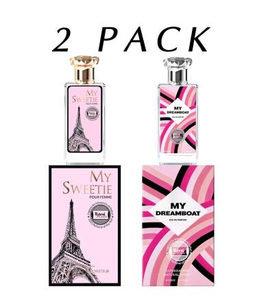 Hybrid & Company Women 2 Pcs Attractive Perfume Natural Spray Fragrance MY DREAMBOAT MY SWEETIE POUR FEMME 3.4 Fl Oz (Pack of 2) - Buy Online on GoSupps.com