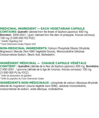 Organika Quercetin with Bromelain- High Availability Immune System Support Allergy and Inflammation Support- 60tabs & L-Glutathione (Reduced) Antioxidant and Detox Support -100 Caps 60 count (Pack of 1) Nutritional Supplement + L-GLUTATHIONE - Buy Online on GoSupps.com