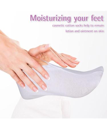 Dacitiery 5 Pairs Moisturizing Socks Overnight Thin Foot Spa Socks Cotton Moisture Enhancing Socks Cosmetic Moisturizing Socks for Dry Cracked Feet - Buy Online on GoSupps.com