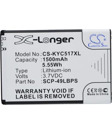 1500mAh Replacement Battery for SCP-49LBPS - Compatible with C5155 C5170 Hydro Plus Rise & More - Buy Online on GoSupps.com