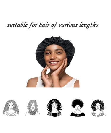 Satin Silk Hair Bonnet for Sleeping - Elastic Band, Soft & Gentle - 2 Pack - Buy Online on GoSupps.com