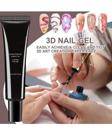 3D Nail Gel 15ml Sculpting Nail Formula Creative Manicure Decoration Paint Gel with Smooth Application and Long-Lasting Finish | Beautiful Craft Supply - Buy Online on GoSupps.com