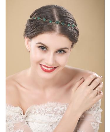 Yean Head Chain Hair Accessories | Bohemian Style for Women & Girls | Green - Buy Online on GoSupps.com