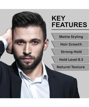 Hair Clay for Men & Women | Strong Hold 100% Natural Ingredients Promotes Hair & Scalp Health - 2 Fl Oz Clay Pomade Made in USA - Buy Online on GoSupps.com
