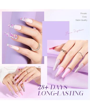 Poly Gel Nail Kit - 3 Pure & 1 Cat Eye Gel Polish + Mini UV Lamp - DIY Nail Extension Starter Set with Glitter Base Coat & Top Coat - Buy Online on GoSupps.com