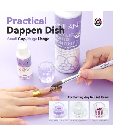SAVILAND Acrylic Liquid Monomer 8.16 fl.oz - Pure EMA Nail Liquid with Brush Cleaner & 3 Acrylic Brushes | Perfect for Home Nail Salon & Extensions - Buy Online on GoSupps.com