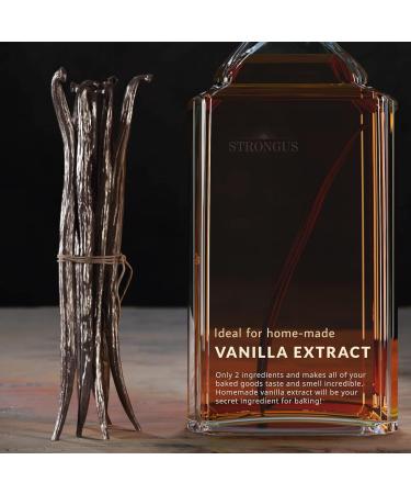 Strongus Large Tahitian Vanilla Beans - Grade B - Rich Creamy Flavor - 15-Pack for Baking, Brewing & Cooking - Buy Online on GoSupps.com