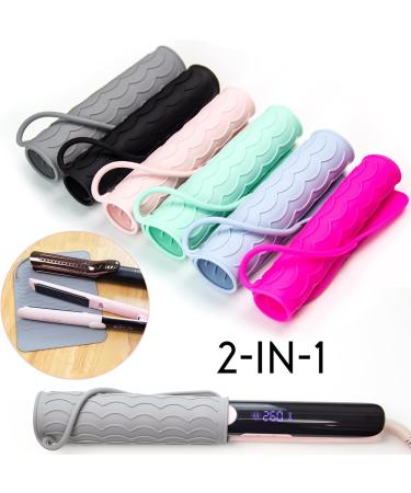 Angily Heat-Resistant Mat for Curling Bars & Styling Tools - Silicone Heat Protection Mat (23cm x 17cm) - Ideal for Smoothing Iron & Hair Curls - Blue - Buy Online on GoSupps.com