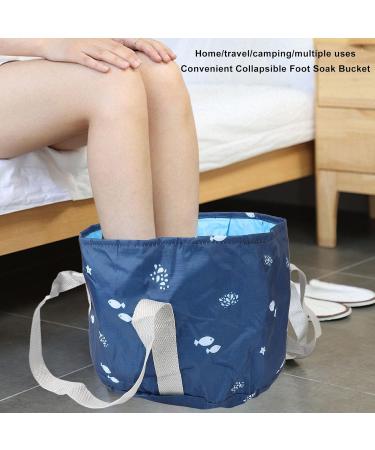 Verdant Touch Foot Bath Basin Portable Travel Foot Bath Tub Collapsible Basin for Outdoor Picnic Navy Whale - Buy Online on GoSupps.com