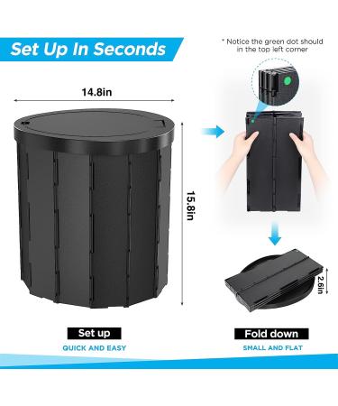 PANKAY Portable Toilet with Pop Up Privacy Tent - 2 in 1 Camping Toilet for Adults | Portable, Washable, and Lightweight | Easy Set Up and Foldable with Carry Bag - Buy Online on GoSupps.com