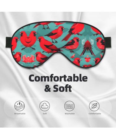 Red Birds Fauna Wild Soft Sleep Eye Mask | Breathable Female Eye Patch for Travel & Relaxation - Shop Internationally - Buy Online on GoSupps.com