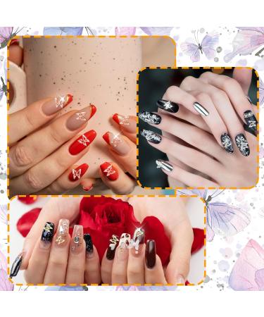 Amaxiu 80 Pieces 3D Butterfly Nail Charms | Alloy Nail Art Decorations & Jewelry | DIY Manicure Accessories for Women - Buy Online on GoSupps.com