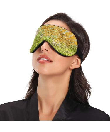 Chameleon Unique Skin Sleep Mask | Light Blocking Eye Mask for Men & Women | Adjustable Soft Lightweight Blindfold for Travel & Naps - Buy Online on GoSupps.com