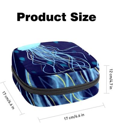 Jellyfish Period Pouch - Portable Tampon Storage Bag | Feminine Product Organizer for Teen Girls | School Multicoloured - Buy Online on GoSupps.com