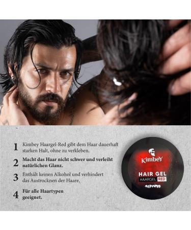 Kimbey Hairgel Strong Red 600 ml | Ultra strong hold for creative styles | Fast drying and flexible application | Ideal for medium to short hair - Buy Online on GoSupps.com