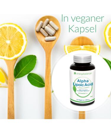 EnergyBalance Alpha Lipoic Acid Capsules - Vegan & Gluten-Free Antioxidants - 180 VegeCaps 250mg - Buy Online on GoSupps.com