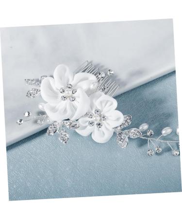 minkissy Chiffon Flower Comb Flower Hair Accessories Bridal Headpiece Bridal Headdress Bridal Comb Bridal Hair Accessories Wedding Hair Comb Mori Department Veil Bride - Buy Online on GoSupps.com