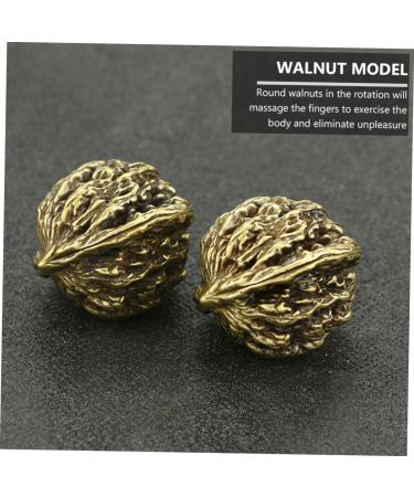 Fomiyes Copper Walnut Khimar Hijab Impact Wood Finger Training Balls | Deep Fabric Foot Massage Device Accessories - 3.5x3cm Golden - Buy Online on GoSupps.com