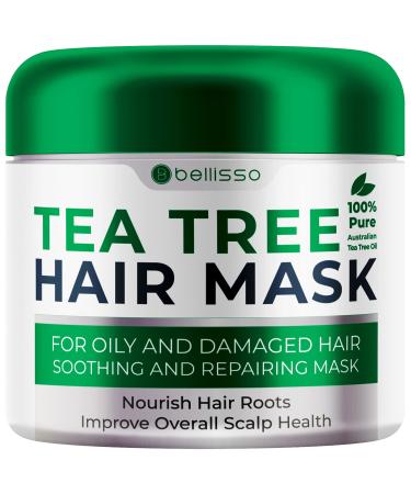 Tea Tree Oil Hair Mask - Products for Dry Damaged Hair, Deep Conditioner Treatment - Intense Hydration Care and Protein Moisture Repair for Women