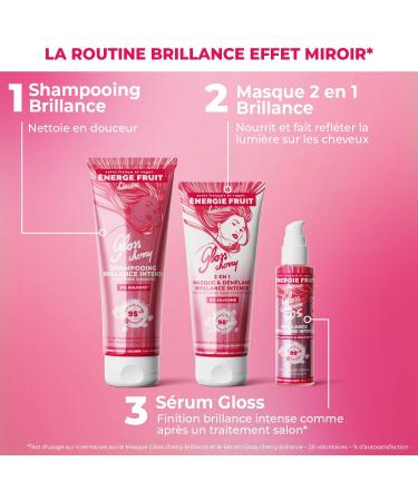 ENERGIE FRUIT - Masque 2 en 1 Apr s-Shampoing Brillance Intense sans silicone - Gloss Cherry - Cheveux ternes en manque d' clat - 200 ml Apr s-shampooing masque brillance intense - Buy Online on GoSupps.com