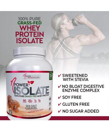 nPower Nutrition Grass-Fed Whey Isolate Powder - Sea Salt Caramel 20g Protein, 5g BCAA, Low Carb | 32 Servings - Buy Online on GoSupps.com
