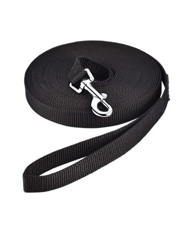 Track line for dogs 3m /5m /10m /15m /20m /33m nylon dog leash with robust & weatherproof training line with D-carabiner and grip cushion for large to small dogs (3m black) 3m black - Buy Online on GoSupps.com