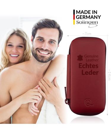 marQus Solingen Germany 7 Pcs Manicure Set - Nail Clippers, Tweezers - Quality Grooming Kit for Women & Men - Ideal Gift - Red - Buy Online on GoSupps.com