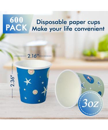 600-Pack 3oz Disposable Paper Cups - Green and Blue | Bathroom, Espresso, Snack Cups for Parties, Picnics, Travel - Buy Online on GoSupps.com