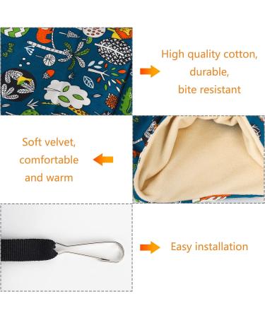 Winter Warm Bird Nest House Plush Bird Hammock Snuggle Tent Small Pet Hanging Bed Bird Nest Hanging Cage Tent Stand Swing Bird Hanging Bed Finch Cage Toy for Parrot Budgies Cockatiels Lovebird Blue - Buy Online on GoSupps.com