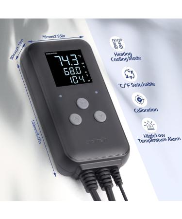 Digital Waterproof Temperature Controller Thermostat for Greenhouse Aquarium Incubator & Terrarium - 15A Heating & Cooling Support - Buy Online on GoSupps.com