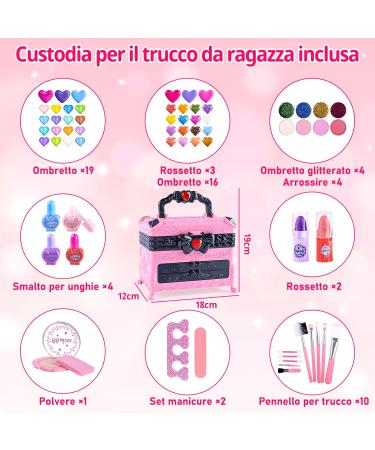 Foodwork Set for Girls | Washable Kids Makeup Case | Perfect Birthday & Holiday Gifts for Girls Aged 4-12 - Pink - Buy Online on GoSupps.com