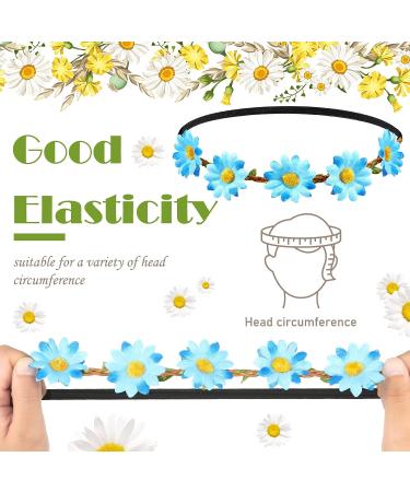 24-Piece Multicolor Flower Headbands for Women and Girls - Adjustable Elastic Floral Crown for Festival, Wedding, and Party Hair Accessories - Buy Online on GoSupps.com