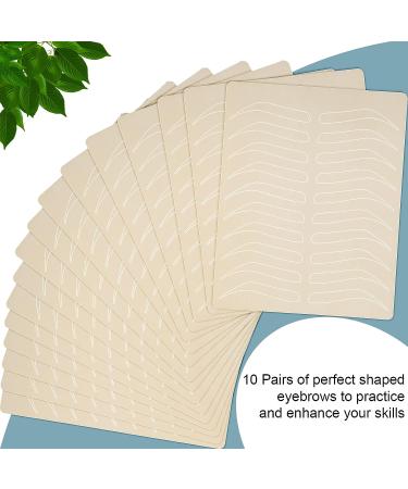 16-Piece Double-Sided Practice Skin for Microblading Eyebrows - White Silicone Makeup Skins for Brow Tattoo Practice - Buy Online on GoSupps.com
