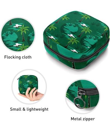 Palm Trees Sanitary Napkin Storage Bag - Portable Period Pouch for Women & Teens - Multi-Colored - 1 Pc - Buy Online on GoSupps.com