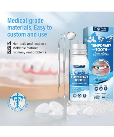 Temporary Tooth Repair Kit - Moldable Fake Teeth for Missing/Broken Teeth - Filling and Restoration in Minutes - Buy Online on GoSupps.com