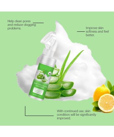 Nettoyant Visage Moussant L'aloe Vera - Nettoie En Douceur Les Pores Hydrate (sans Tiraillements) limine Impuret s L'acn Et Points Noirs For Une Peau Nette(1PCS) 1 g (Lot de 1) - Buy Online on GoSupps.com