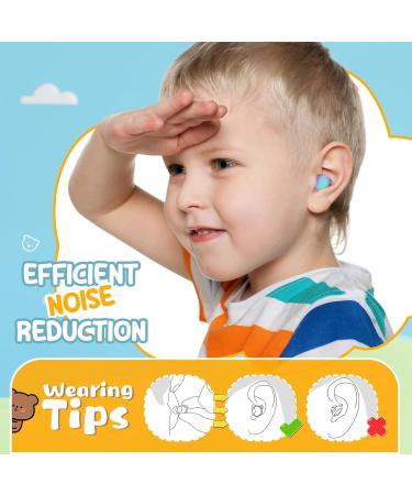 Kids Ear Plugs (2 Pairs) - Reusable Silicone Noise Canceling Earplugs for Concerts Flying Study & Noise Sensitivity (Ages 6-12 Purple & Pink - Buy Online on GoSupps.com