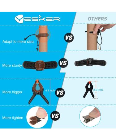 6-Pack Yesker Backdrop Clamps - Heavy Duty 4.4 Inch Clips for Photography Studio Video Backdrop Support Stand - Buy Online on GoSupps.com