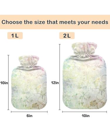 Naanle Vintage Flower Hot Water Bottle with Cover - 2L Heat Therapy for Back Pain Relief Hand & Foot Warmer - Buy Online on GoSupps.com