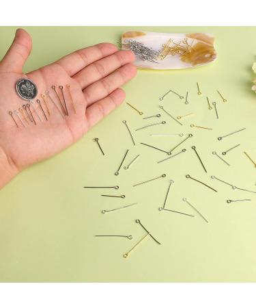 Savita 1500pcs Eye Pins Metal Findings Beading Eyepins - 16/20/30mm (5 Colors) - Jewelry Making Supplies for Earrings & Bracelets - Buy Online on GoSupps.com