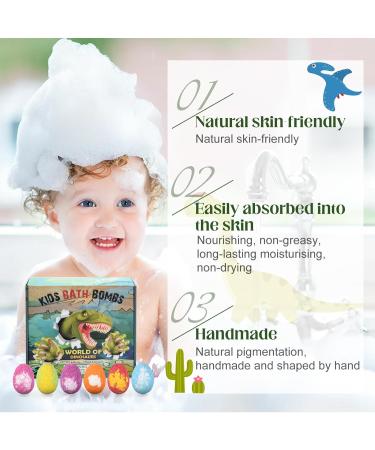 Volumoon Dinosaur Bombs Gift Set 6 Surprise Bath Balls for Kids | Fun Bubble Bath Toys for Girls | Ideal Birthday & Christmas Gifts - Buy Online on GoSupps.com