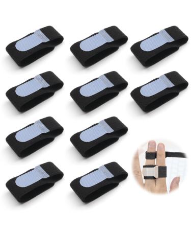 FunnAura 14PCS Breathable Pinky Finger Splints Adjustable for Broken Finger Osteoarthritis Finger Joint(Black)