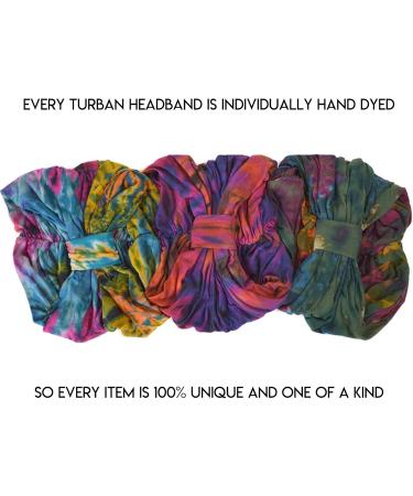 Casualbox - Tie-Dye Winter Headband - Hippie Fashion - Elastic Head Wrap Cover - 60's 70's Retro Bandana - Psychedelic Flower Pattern C - Buy Online on GoSupps.com