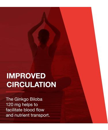 Ginkgo Biloba with Eleuthero Herbal Supplements - 100 Veg Caps - Circulation & Brain Support - Buy Online on GoSupps.com
