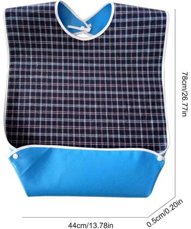 Adult Bibs for Eating - Waterproof Feeding Bib for Elderly with Crumb Catcher | Stylish and Comfortable Adult Bibs for Women for Nursing Home Care - Buy Online on GoSupps.com